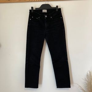 WOMENS STRAIGHT LEG BLCK JEANS SIZE 26! PRISTINE HIGH-END CONDITION!!!